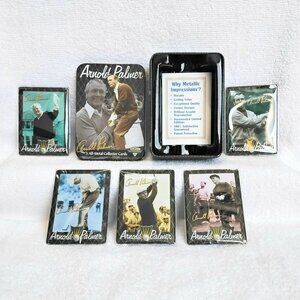 Mint Sealed 2001 Set of 5 Metallic Impressions Arnold Palmer Metal Golf Cards!!